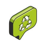 装有回收内容的垃圾箱